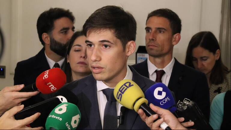 Borja Sanjuán este martes antes del pleno. Foto: PSPV
