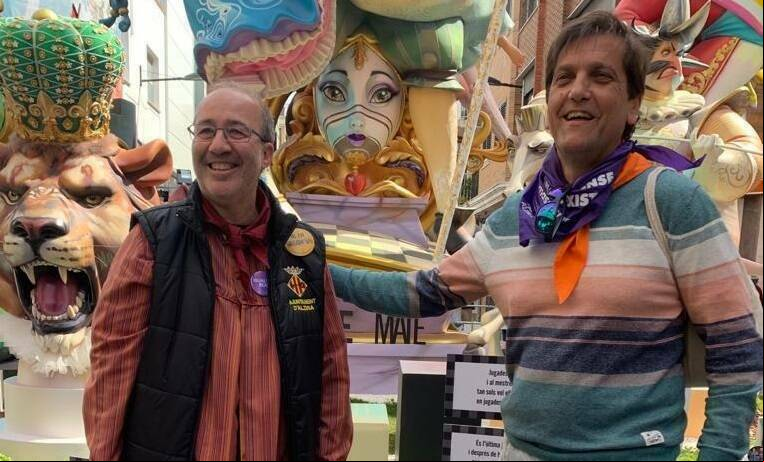 Domínguez junto a Diego Gómez (a la izquierda), su mentor.